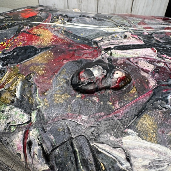 Vintage 80s Artist-Made Abstract Painted Crossbody – One of a Kind - Picture 14 of 16